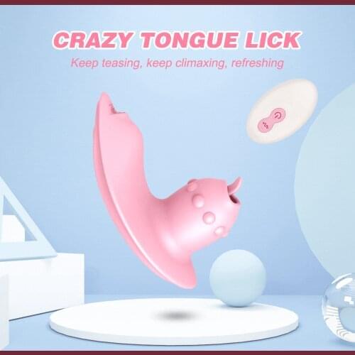 Tongue Licking Vibrators For Women Wearable G Spot Clitoris Stimulator Remote Control Vibratior Female Masturbators Sex Toys