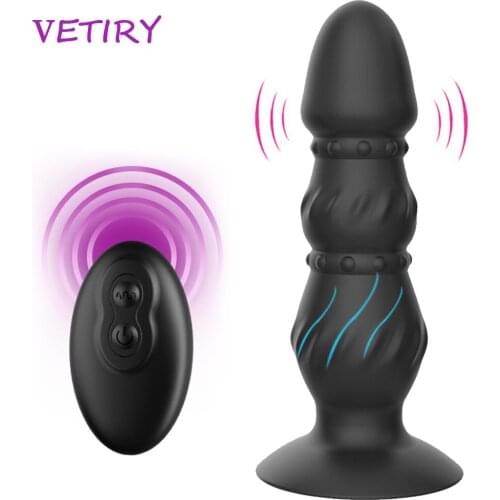 10 Speed Prostate Massager Anal Vibrator Unisex G-spot Stimulator Anus Penis Vibrator Sex Toys Wireless Remote Anal Beads