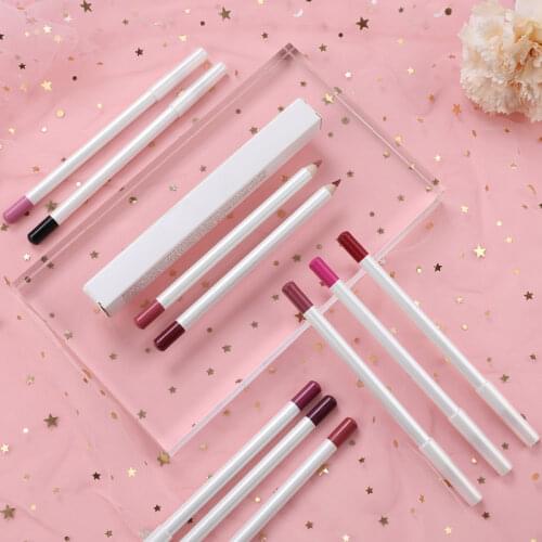 21 Colors Matte Long Lasting Lip Liner Wholesale No Brand Cosmetic Lip Liners Waterproof Lipstick Eyeliner Eyebrow Makeup Pencil