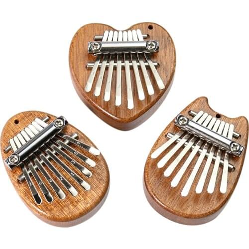 8 Key Mini Kalimba Exquisite Finger Thumb Piano Great Sound Marimba Finger Piano Keyboard Musical Instrument for Beginners Gifts