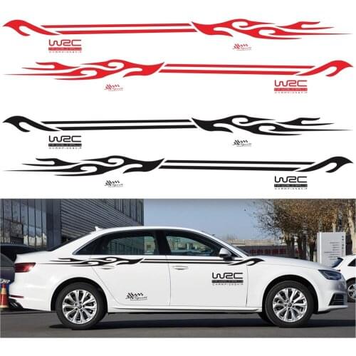 1pcs Flame stripe modified body waist line car sticker WRC sport vinyl all car sticker jacquard