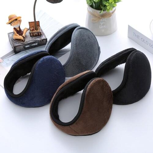 Hot Fashion Unisex Solid Winter Earmuffs Women Men Ear Cover Protector Thicken Plush Soft Warm Earmuff Warmer Gift