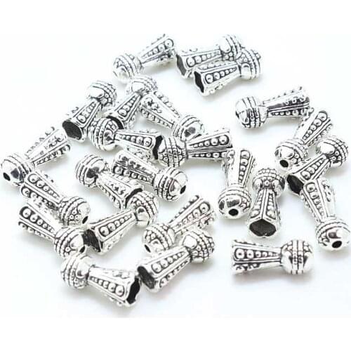 New arrival 1.5*0.5mm Metal Charms for Jewelry DIY Making Antique Sliver Plated Spacer Bead 20Pcs