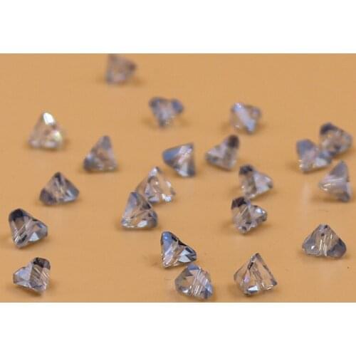 Wholesale 6mm 100pcs Triangle Austria Crystal Beads For Jewelry Making DIY Handmade Bracelet