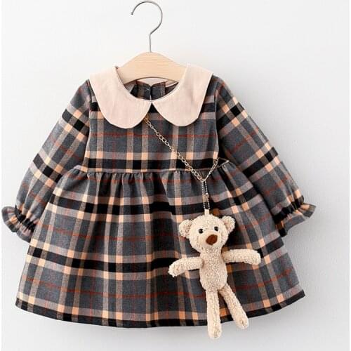 Newborn Baby girls dress spring clothes long sleeve baby coat dresses for infant baby birthday clothing toddler girl wear dress