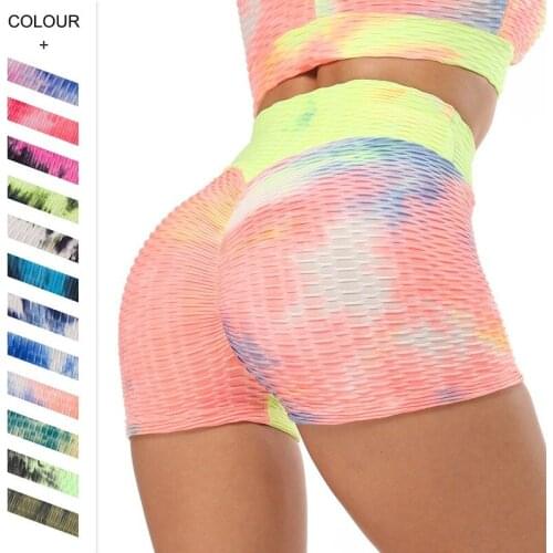 New Sexy Womens Sports High Waist Shorts Athletic Gym Workout Fitness Female Yoga Leggings Briefs Breathable Push up Yoga Short