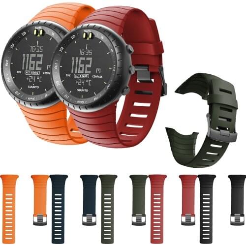 Silicone Watch For Suunto Core Watch Band Bracelet Wristband For Suunto Core Replacement Watch Band Easy install Accessories