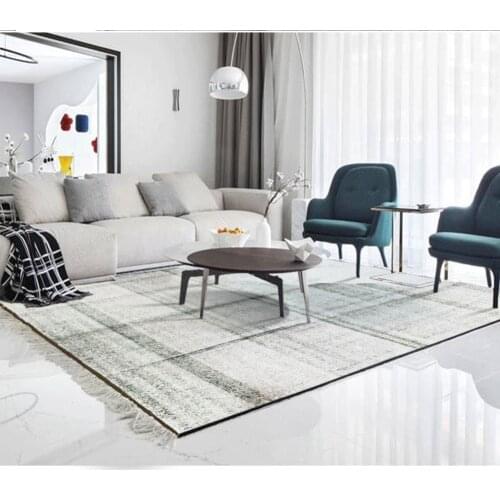 Fresh vintage abstract ink texture bedroom living room carpet floor 3d floor painting wallpaper