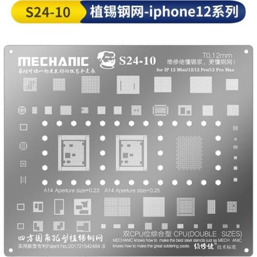 Mechanic BGA Reballing Stencil for iPhone 12 11 Pro Max XS XR X 8 8P 7 7P 6S 6SP 6 6P 5 5S CPU RAM Power Audio EMMC WiFi IC Chip