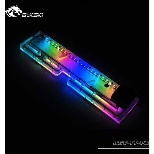 Bykski PC water cooling waterway plate channel integrated board for TT P5 Case,RBW(5V)/RGB(12V),Suitable RGV-TT-P5