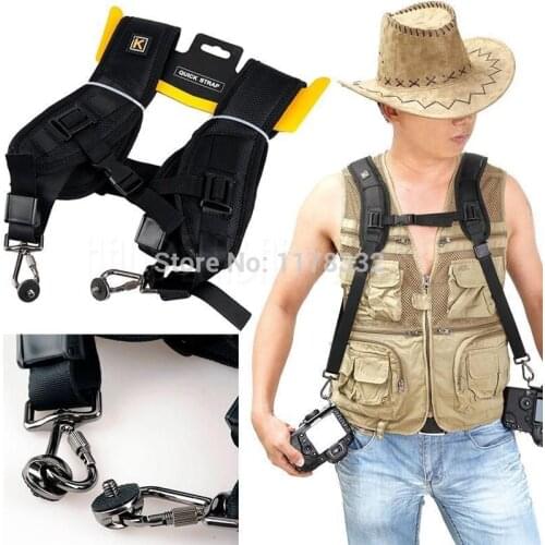 High Quality New Black Professional Rapid Camera Double Shoulder Sling Strap For SLR DSLR For Canon Nikon Sony Camera