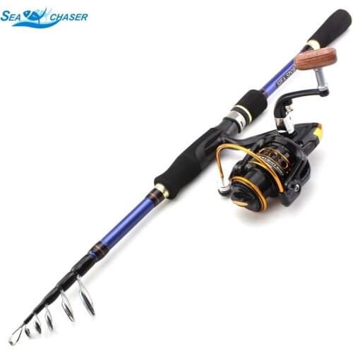 1.8m 2.1m2.4m 2.7m Carbon Spinning telescopic fishing rod and Spinning Reels Multifunction Fishing Tackle set
