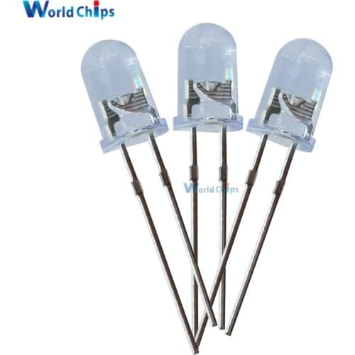 100PCS 5mm Round White Water Clear LED Light Diodes Kit Lamp 1.8V-3.4V High Power Supper Bright Bulb