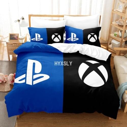 Playstation Game Elements 2/3pcs Duvet Cover with Pillowcase Kids Children Bedroom Decor Home Textile Twin Full Queen King Size