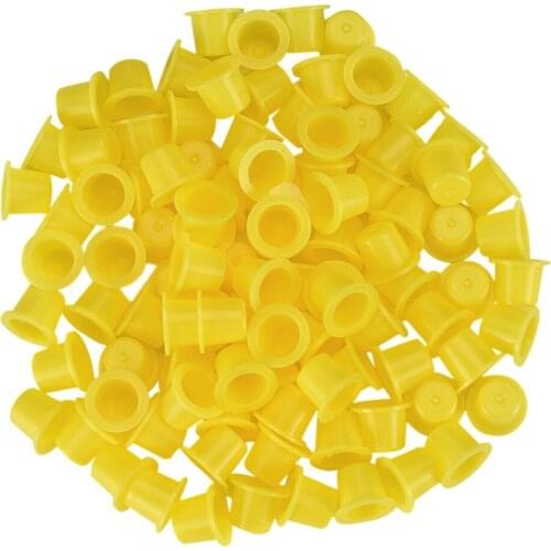 500pcs Plastic Pigment Cup Caps Ink Holder Permanent Make Up