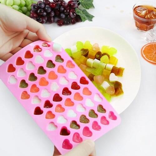 55 Lattice Mini Heart Mold Silicone Ice Cube Tray DIY Chocolate Fondant Mould 3D Pastry Jelly Cookie Baking Cake Decoration Tool