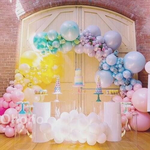 222pcs Big Pastel Macaron Balloon Garland Arch Kit Kids Baby Shower Wedding Decor Unicorn Birthday Party Christening Baptism