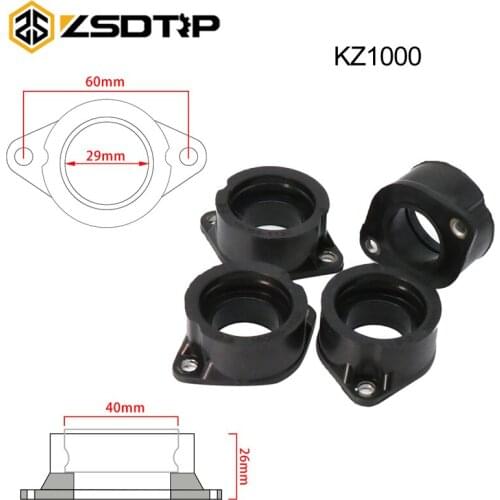 ZSDTRP 4Pcs Carburetor Carb Intake Manifold Boots For Kawasaki KZ1000 1981-1982 #16065-1135