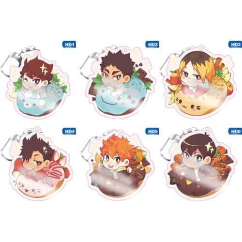 2021 Volleyball boy Key Chain Ring Anime Haikyuu!! Keyring Cute Cartoon Keychain sleutelhanger