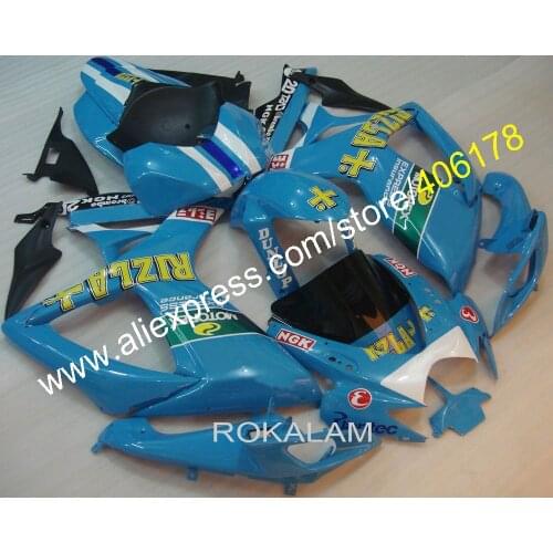 Cheap GSXR 600 750 K6 Fairing For Suzuki GSX-R600 GSX-R750 2006 2007 Blue Motorcycle Fairing Kit (Injection Molding)