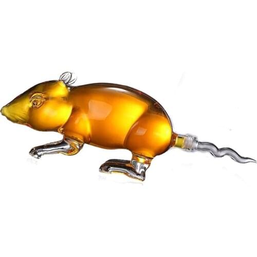 Creative Animal Mouse Shaped Style Home Car Whiskey Decanter For Liquor Scotch Bourbon 500ML/1000ML