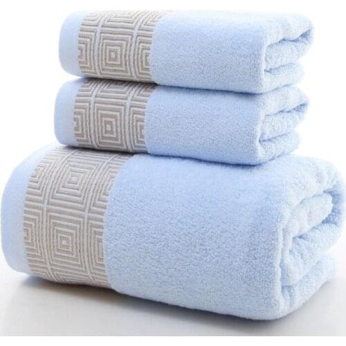 Cotton Towel Bath Towel Set Bath Towel 140x70cm Towel 35x75cm Soft Absorbent Three-Piece Set