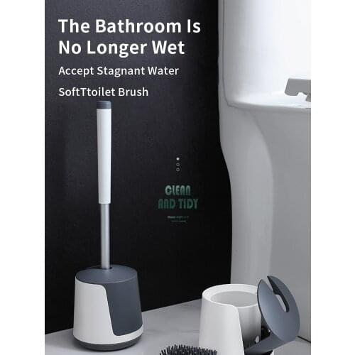 JOYBOS Toilet Brush No Dead Ends Decontamination Cleaning Toilet Brush Artifact Soft Fur Household Toilet Cleaning Kit JBS71