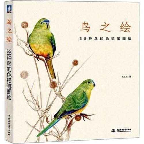 Chinese pencil drawing book 38 kinds of Birds color pencil painting textbook Tutorial art book