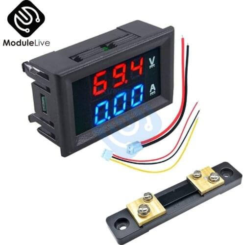 Mini Digital Voltmeter Ammeter Dc 100v 10a LED Display Volt Amp Meter Volt Current Test Tester Meter Voltmeter Amperemeter Car