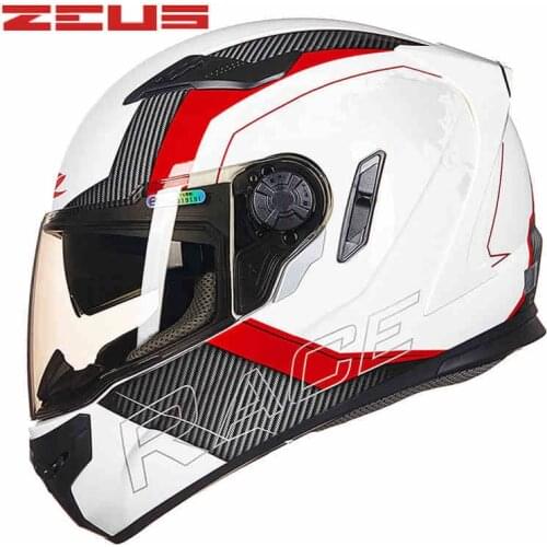 Taiwan ZEUS ZS-813 motorcycle helmet PC Dual visor motorbike racing bicycle helmets four seasons for men/women M L XL XXL