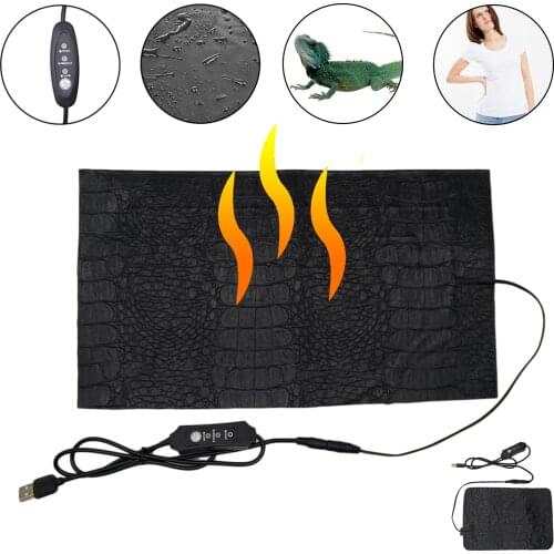 Heating Warm Pad Adjustable Incubator Mat Tools Terrarium Reptiles Heat Mat 9W Climbing Pet Heating The Waist For Clothes Heat