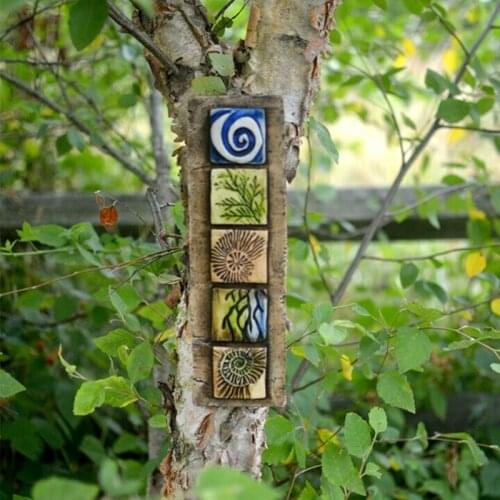 Wall Decor Starry Sky Ocean Garden Sculpture Decoration Wall Art Resin Statue Door Yard Decorative Ornament Home Decor