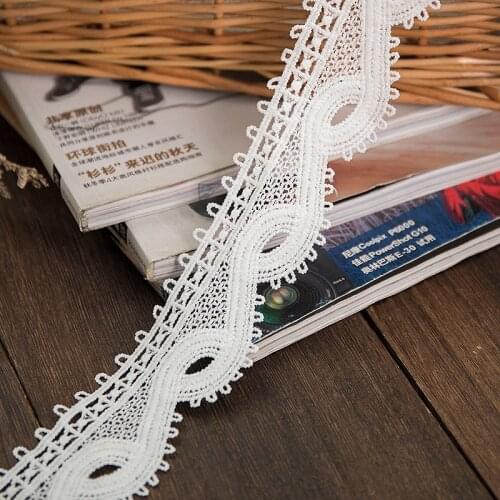 New lace ribbon 5yards 4cm wide french lace fabric white trimming for garment sewing accessories diy crafts handmade supplies