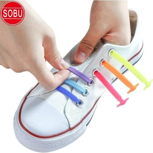 2020 New Silicone Elastic Shoelaces Special No Tie Shoes Lace Unisex Athletic No Tie Shoe Lace All Sneakers Fit Quick Shoe Lace