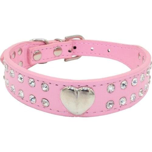 Pet Collar Shiny Crystal Loving Heart Collar For Dog Cat