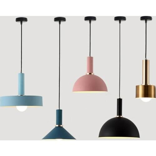 Nordic Loft Simple Pendant Lights E27 LED Modern Creative Hanging Lamp Design DIY for Bedroom Living Room Kitchen Restaurant