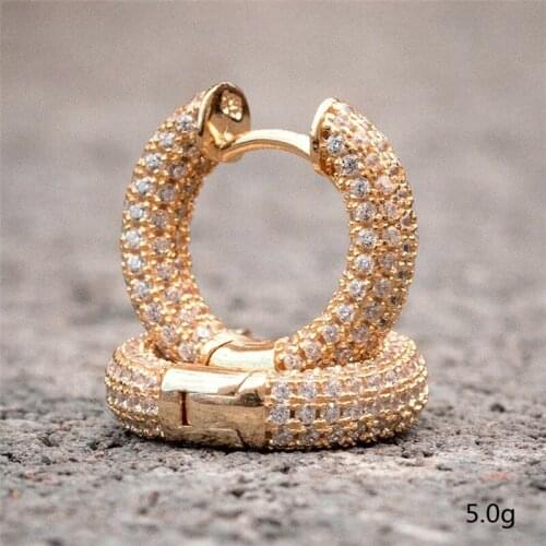 Luxury Small Hoop Earrings for Women Dazzling Micro Paved CZ Stones Versatile Female Accessories Fashion Jewelry