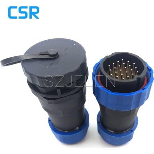 SD28TP-ZM, waterproof connector 24 pin ,IP67, 24pin in line connectors, Outdoor power cable male and female connector