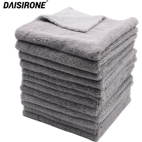 12PCS 40x40cm Super Thick Plush Edgeless Microfiber Towels Car Care Cleaning Cloths Microfibre Wax Polishing Detailing Drying