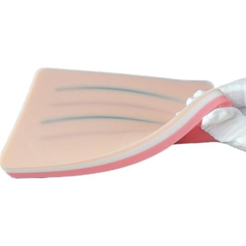 Venipuncture IV Injection Training Pad Silicone Human Skin Suture Model Injection Practice 4 Veins Imbedded 3 Skin Layers