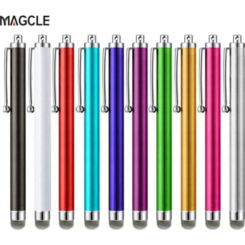 Universal Metal Mesh Micro Fiber Tip Touch Screen Stylus Pen for iPhone for Samsung Smart Phone Tablet PC Stylus Pen 10pcs/pack