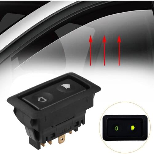 Window Switch Universal Auto Car Power Window Glass Switch 6Pin 12V 24V ON/OFF SPST Rocker Power Window button Switch