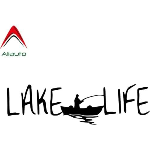 Aliauto Creative Car Sticker Lake Life Fashion Fishing Decoration Sunscreen Waterproof Reflective Decals Vinyl,12cm*3cm