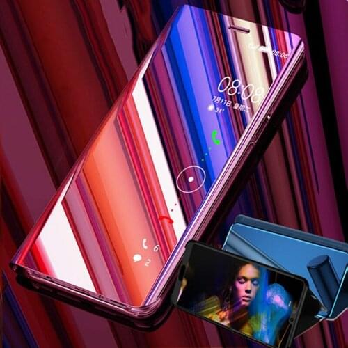 Mirror Flip Case For Samsung Galaxy J4Plus J6Plus J4 J6 Plus 2018 Cover For Samsung J4+ J6+ 2018 J400 J600 J415 J610 Stand Case