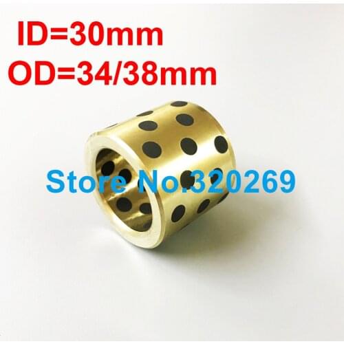 1PC JDB Graphite Lubricat Brass Bearing Bushing Copper Sleeve Oilless ID 30 MM 30x34x20 30x34x30 30x34x40 30x38x50 30x38x60
