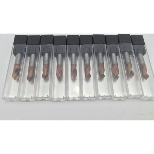 10pcs Carbide Milling Cutters Dia 6mm 90Degree Chamfer End Mills 2 Flutes HRC65 with Coating New CNC