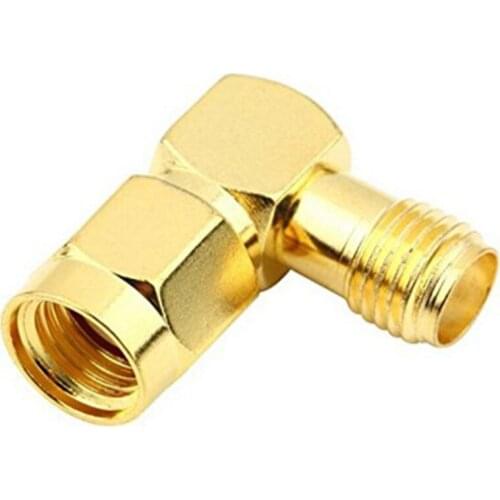 10PCS SMA Female to RP SMA Male connector 90 degree right angle RP SMA male to female adapter for 3g 4g Antenna