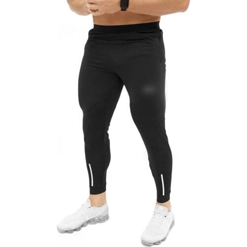 2019 joggers sweatpants dos homens magro calças esportivas cor sólida ginásios workout algodão roupas esportivas outono calças d