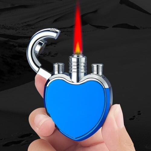 2021 Love Heart Shape Lighter Mens and Womens Fashion Accessories Inflatable Windproof Lighter, The Best Gift To Express Love