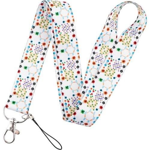 30pcs Cellular Molecular Branching Structure Classical Style Lanyard For keys The 90s Phone Working Badge Holder Neck